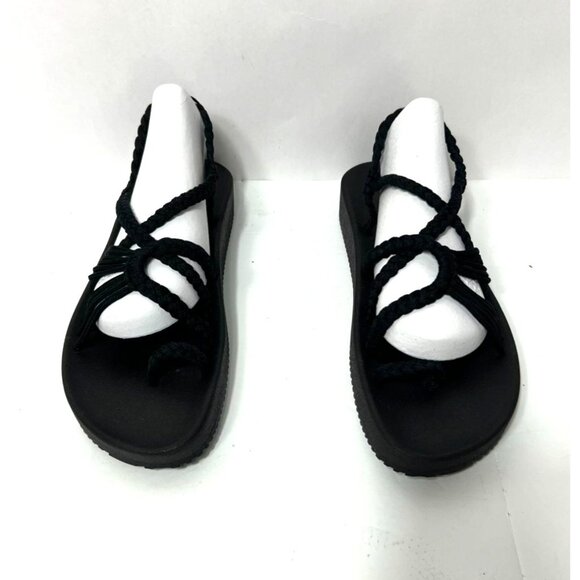 Bokyna Elevate Arch Support Comfort Sandals Black EU 40/US 9 NWOT Braided Strap - Picture 4 of 9